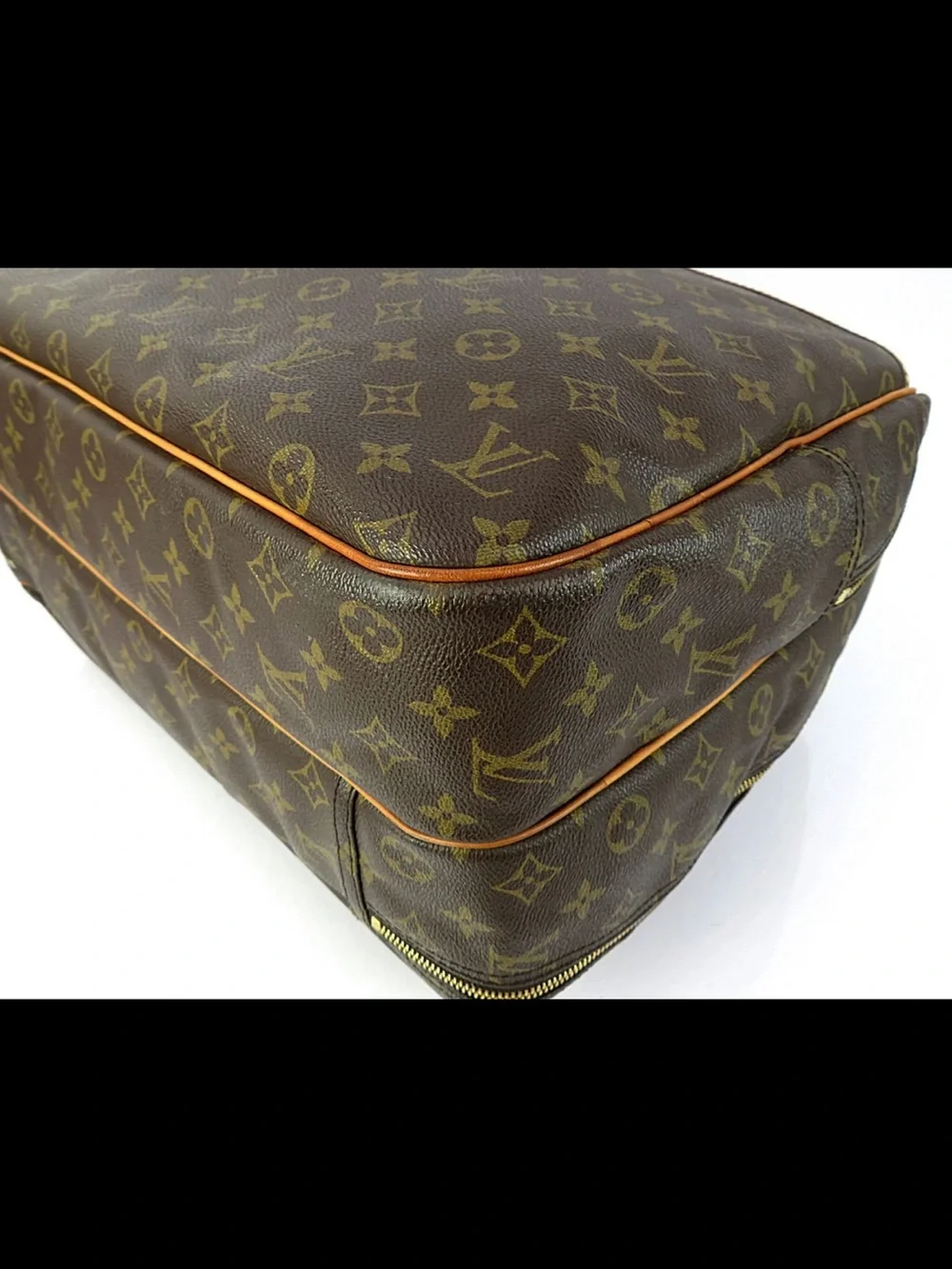 Louis Vuitton Brown Monogram Leather Trim Briefcase